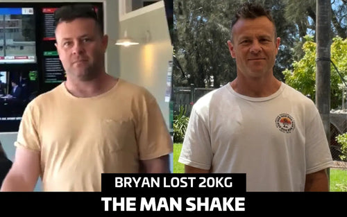 Bryan Lost 20kg Through Sustainable Lifestyle Changes and The Man Shake Variety Pack