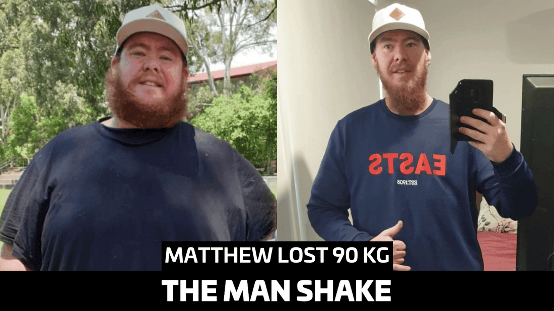 Matthew lost 90kg in 7 months using The Man Shake — before & after
